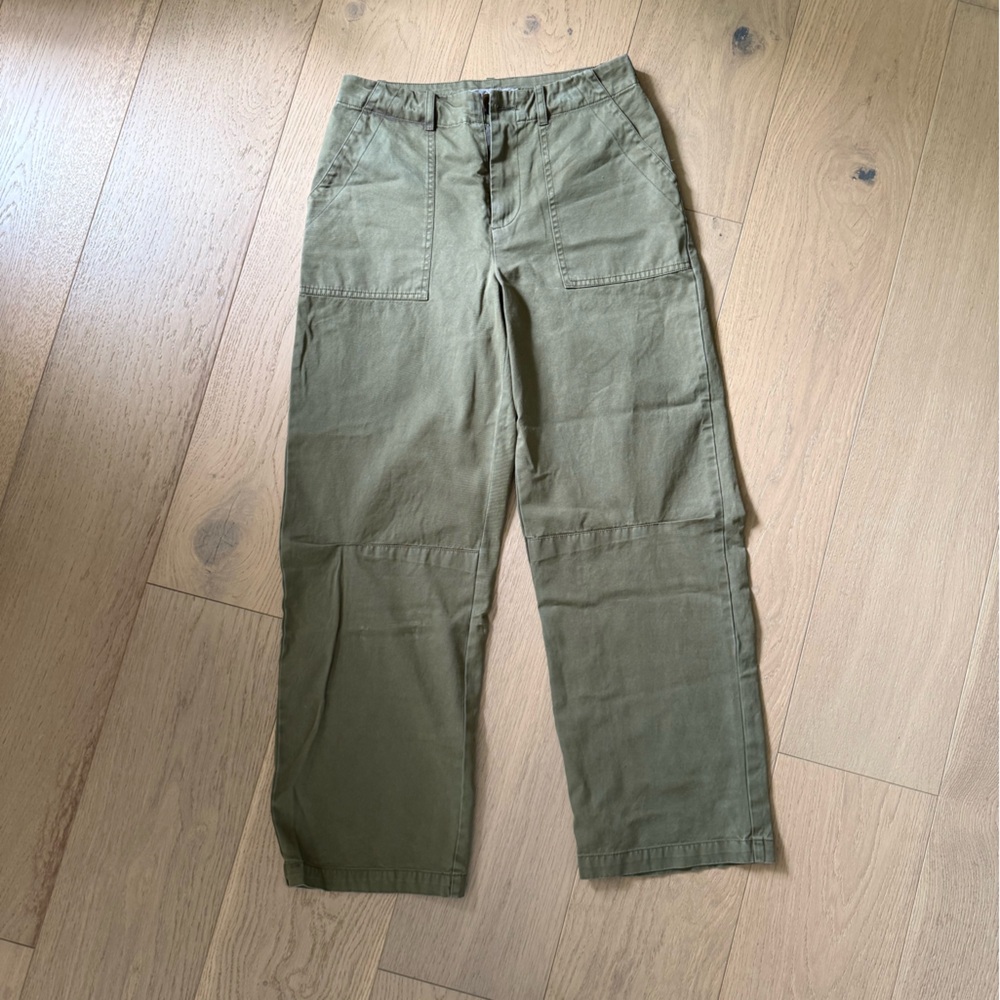 Sea New York Green Cargo barrel straight leg pants 2